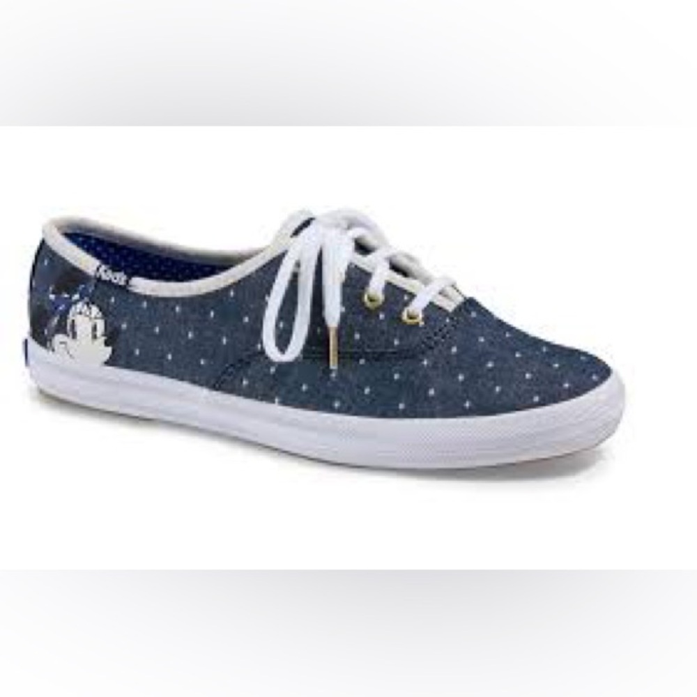 Disney Minnie Mouse blue polkadot Keds size 8.5 EUC